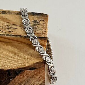 Sterling Silver 925 Tennis Bracelet Minimalist 7.25" Length